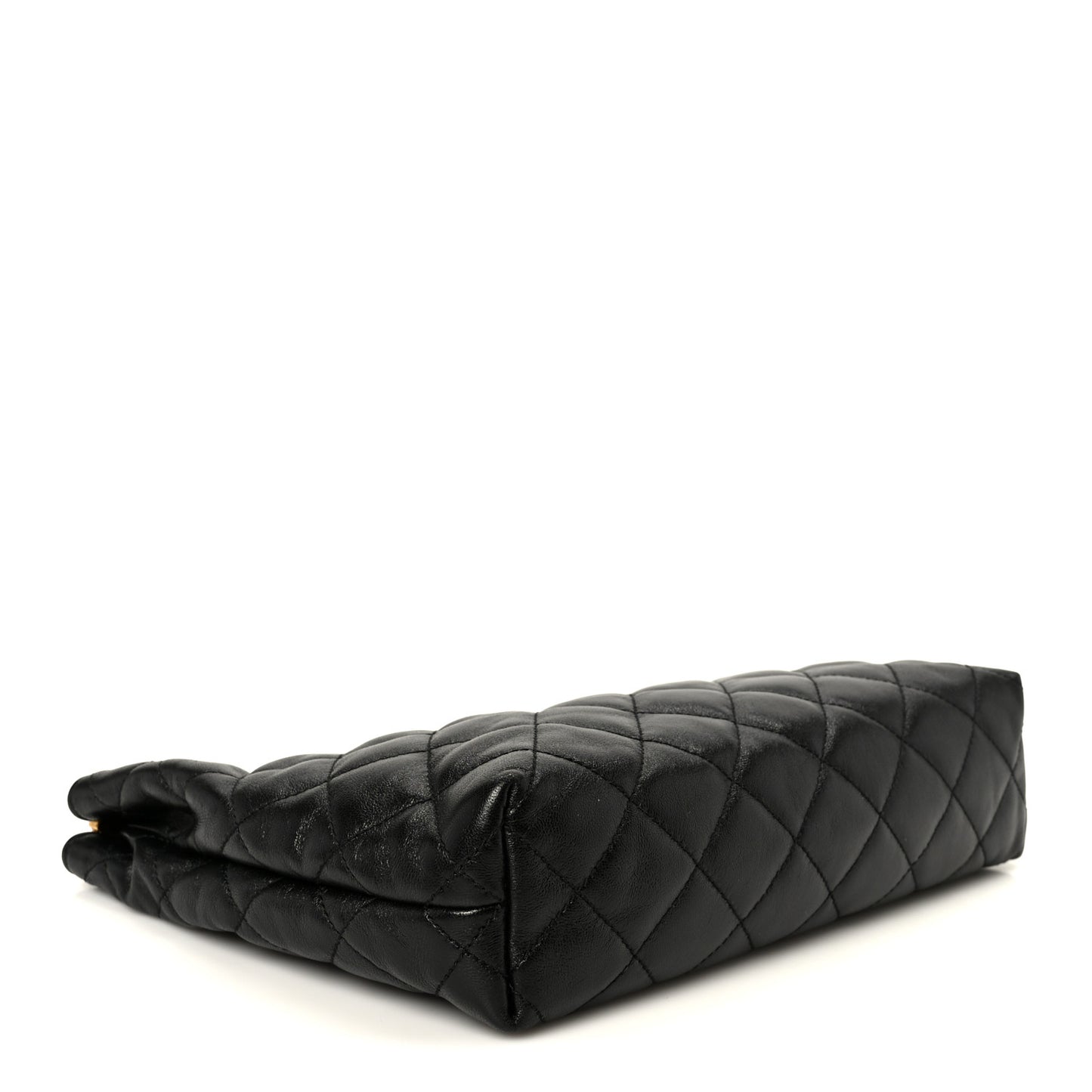 Lambskin Quilted Cassandre Cosmetic Pouch Black