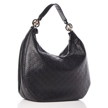 Gucci Guccissima Large GG Twins Hobo Black 3 of 12