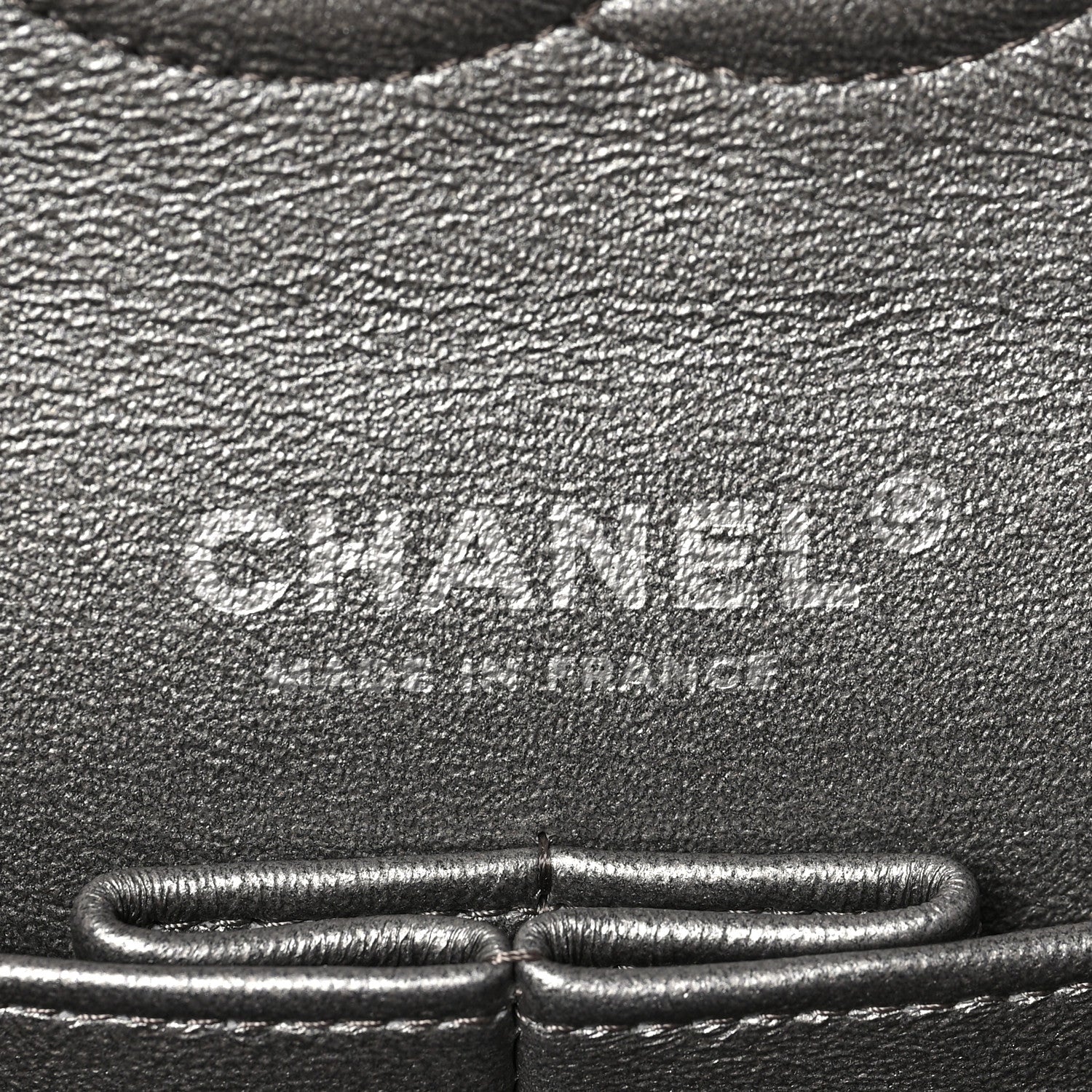 Chanel Metallic Lambskin Quilted Medium Double Flap Pewter 7 of 9