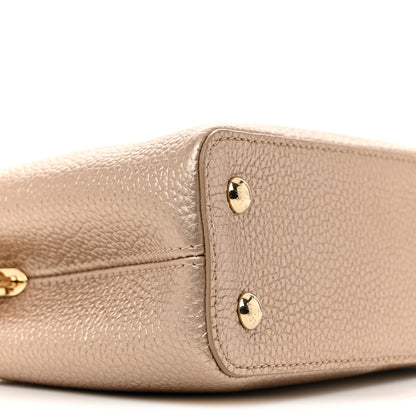 Louis Vuitton Metallic Taurillon Embellished Flower Crown Mini Capucines Gold 8 of 9