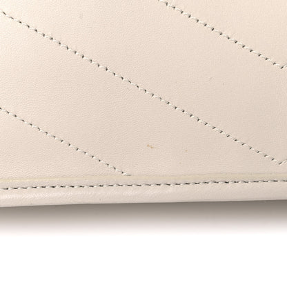 Saint Laurent Lambskin Matelasse Monogram Medium Niki Chain Satchel Ivory 15 of 16