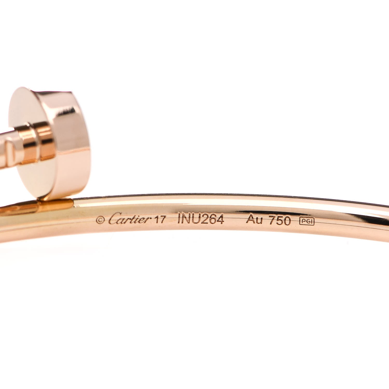Cartier 18K Pink Gold Small Juste Un Clou Bracelet 17 4 of 5
