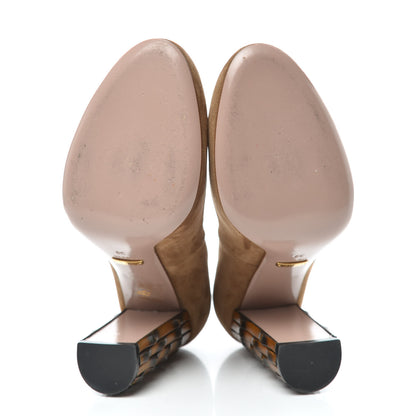 Gucci Suede Dahlia Bamboo Pumps 39 Beige 7 of 10