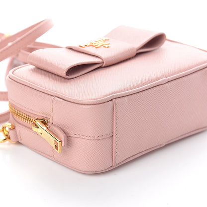 Prada Saffiano Fiocco Bow Camera Crossbody Bag Orchidea 7 of 9