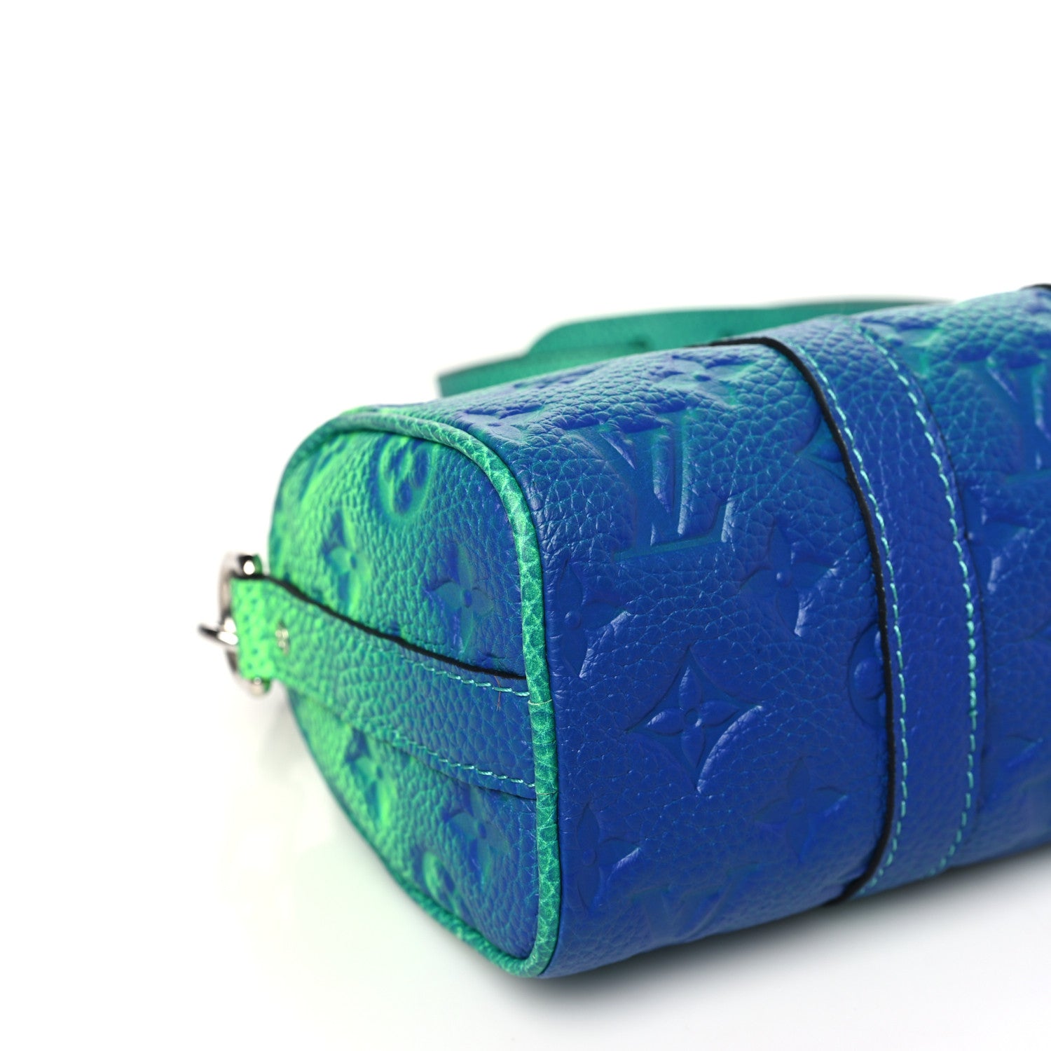 Louis Vuitton Taurillon Illusion Keepall XS Bleu Vert 8 of 10