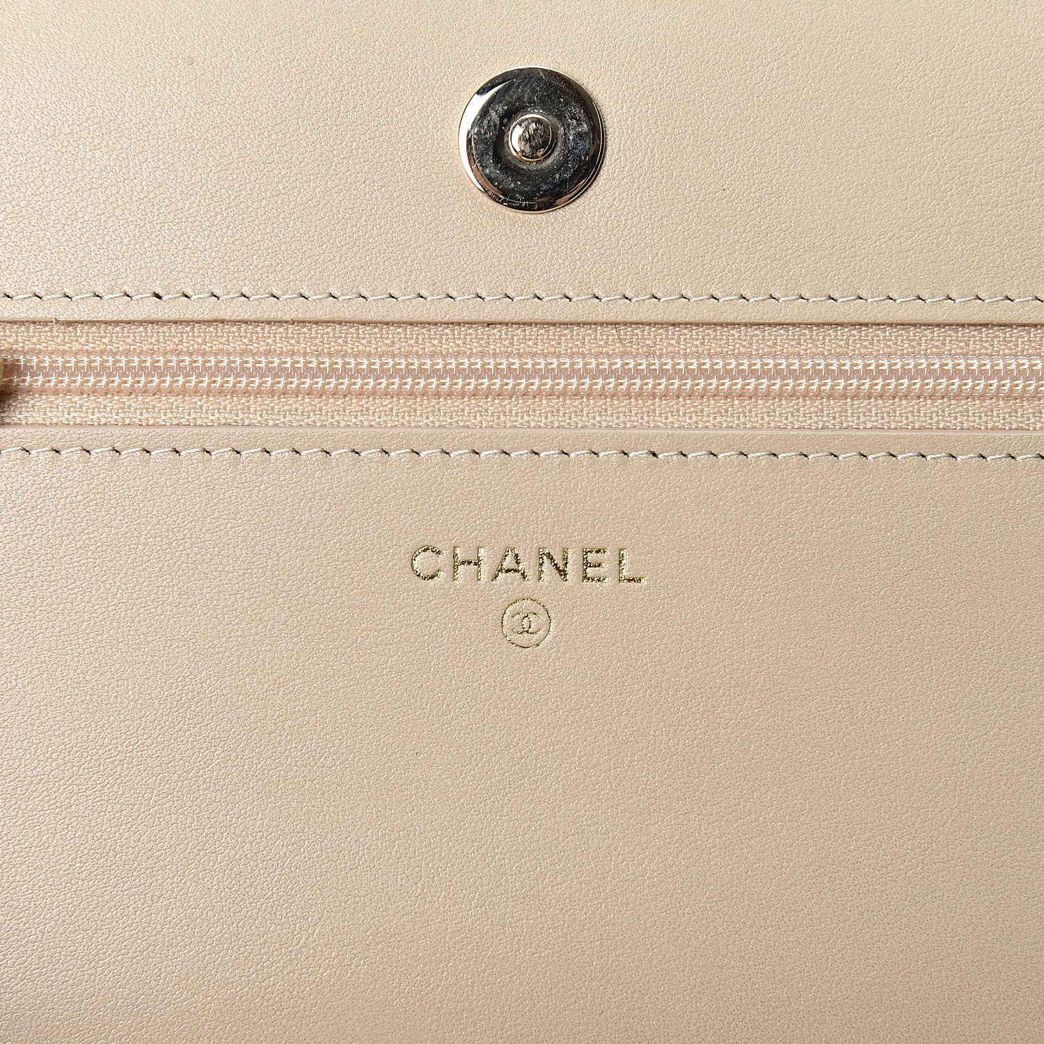 Chanel Tweed Shearling Quilted Wallet On Chain WOC and Coin Purse Beige Black 5 of 10