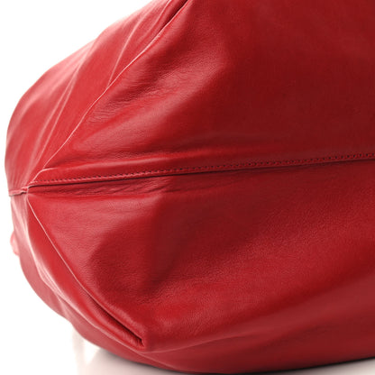 Saint Laurent Lambskin Teddy Drawstring Bag Eros Red 7 of 10