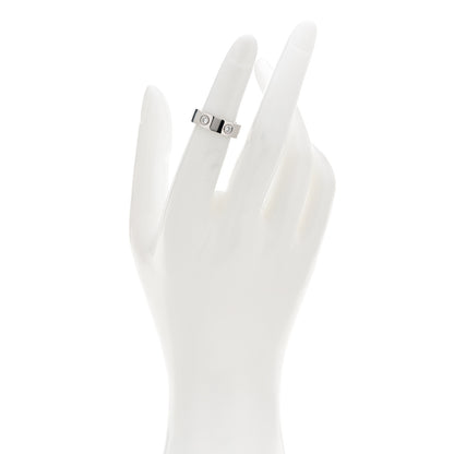 Cartier 18K White Gold 6 Diamond 5.5mm LOVE Ring 48 4.5 2 of 5