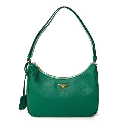 Prada Saffiano Lux Mini Re-Edition Shoulder Bag Mango 1 of 9