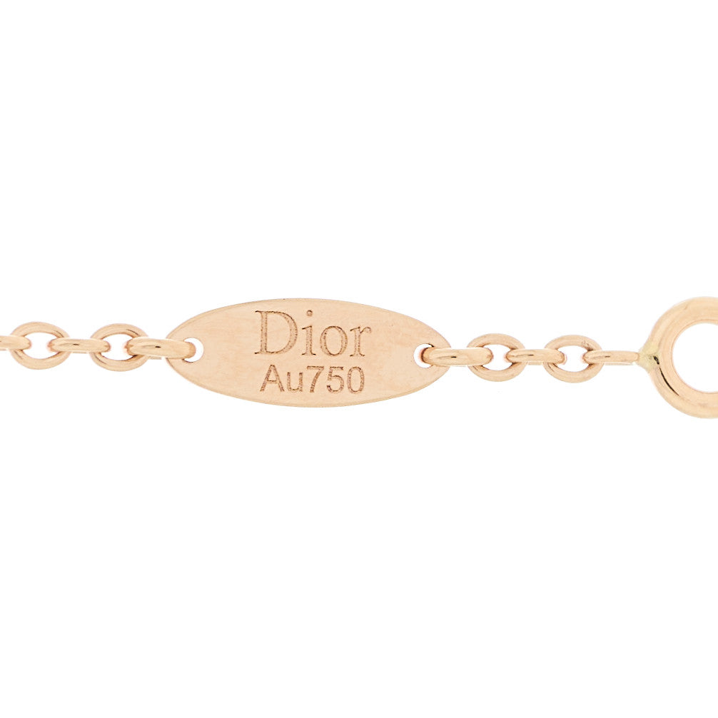 Christian Dior 18K Rose Gold Diamond Small Rose Couture Necklace 6 of 7