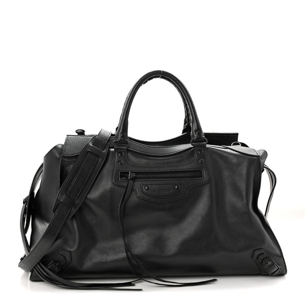 Balenciaga Grained Calfskin Neo Classic Black Hardware Large Top