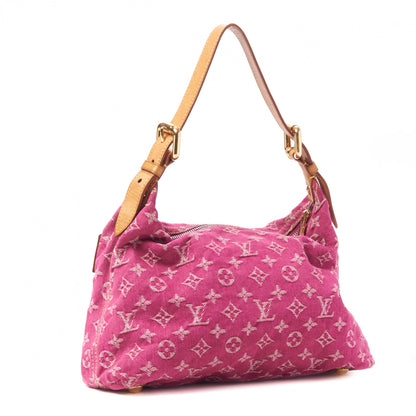 Louis Vuitton Monogram Denim Baggy PM Long Strap Fuchsia 2 of 7