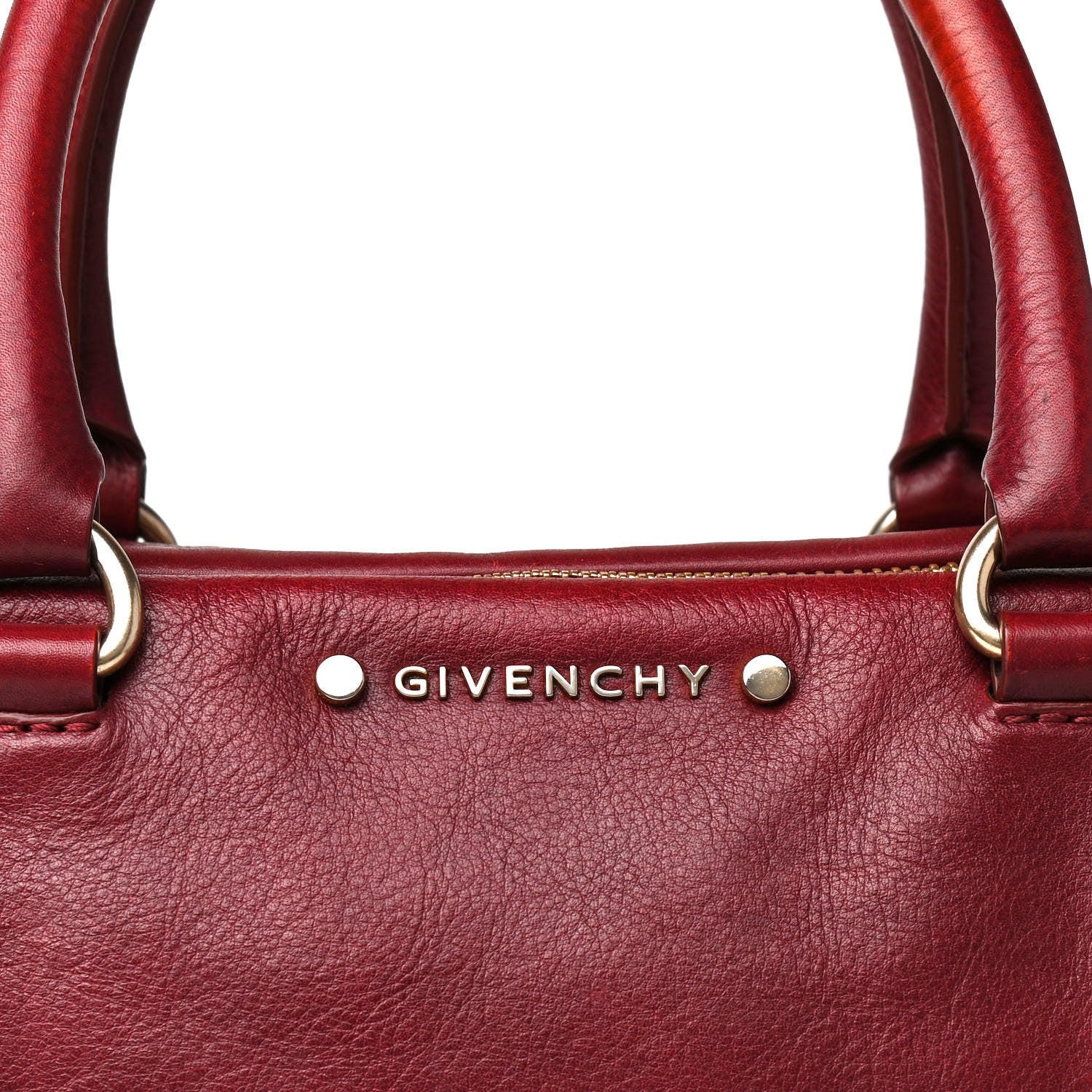 Givenchy Calfskin Top Handle Satchel Burgundy 8 of 13