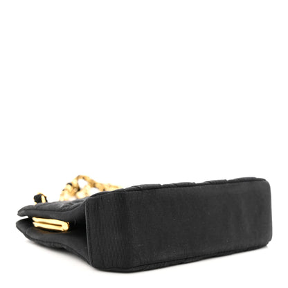 Chanel Grosgain Evening Bag Black 4 of 11