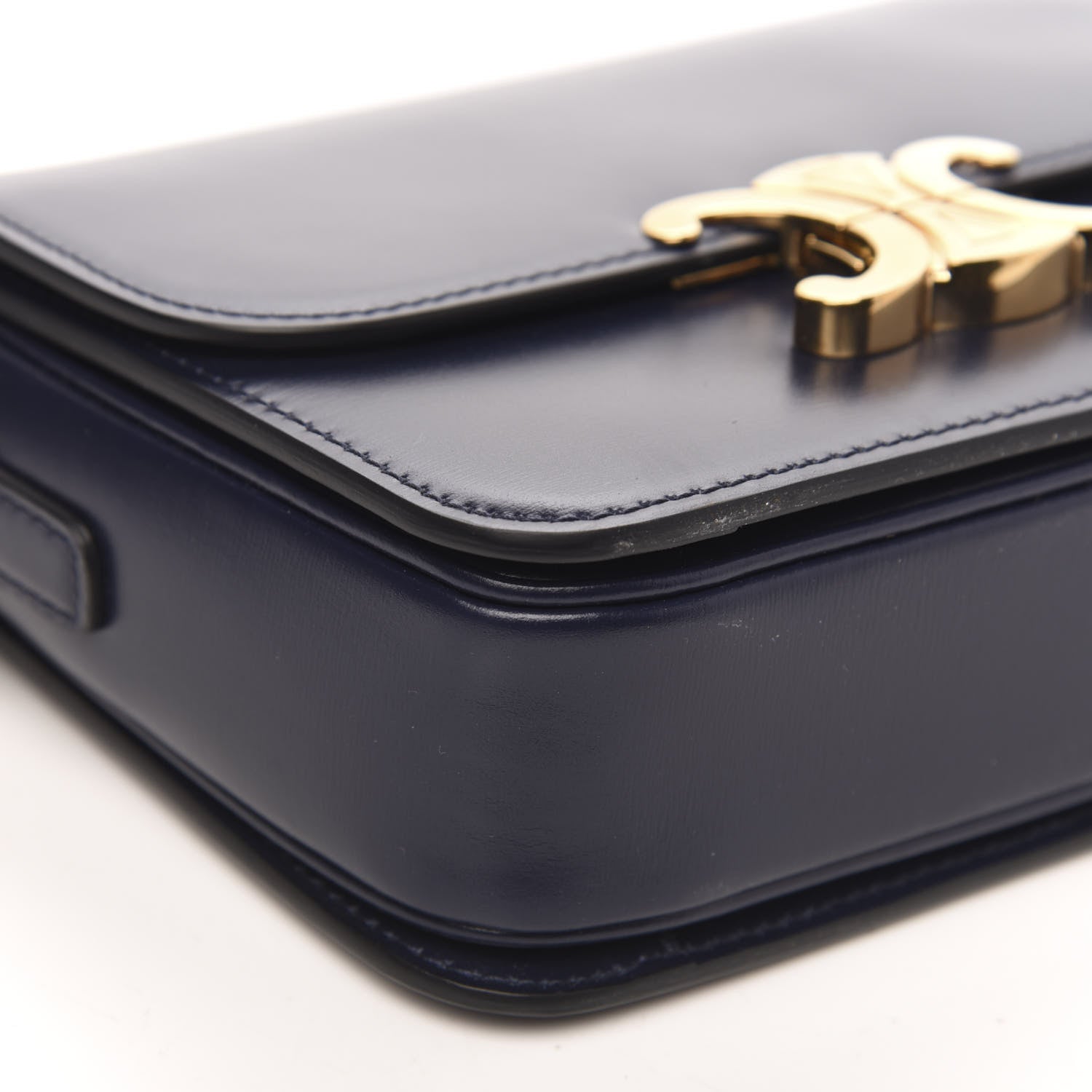 Celine Shiny Calfskin Teen Triomphe Dark Blue 7 of 8