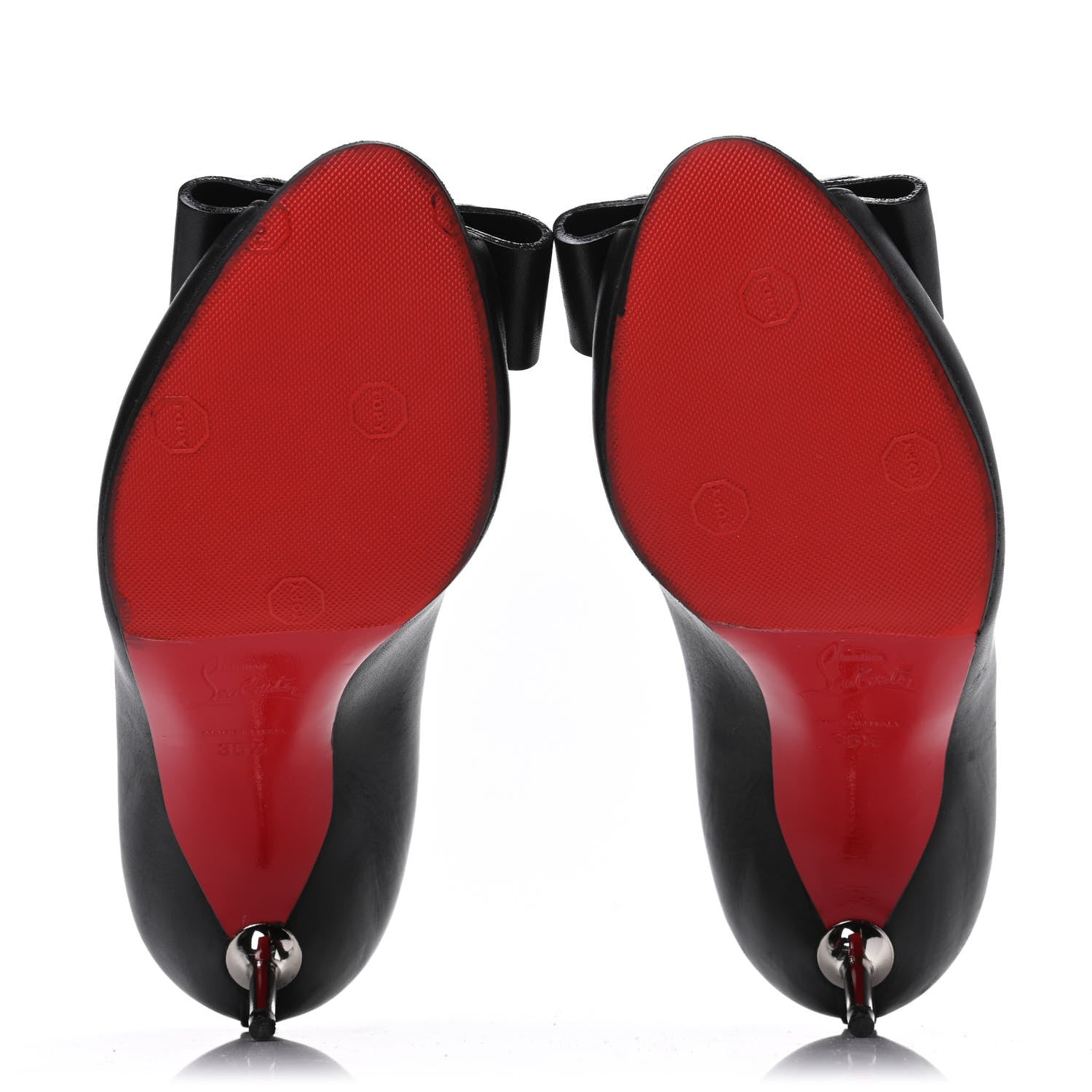 Christian Louboutin Calfskin VIP Couche Nodo 45 Pumps 36.5 Black Silver 7 of 12