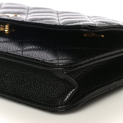 Chanel Caviar Quilted Wallet On Chain WOC Black 11 of 12