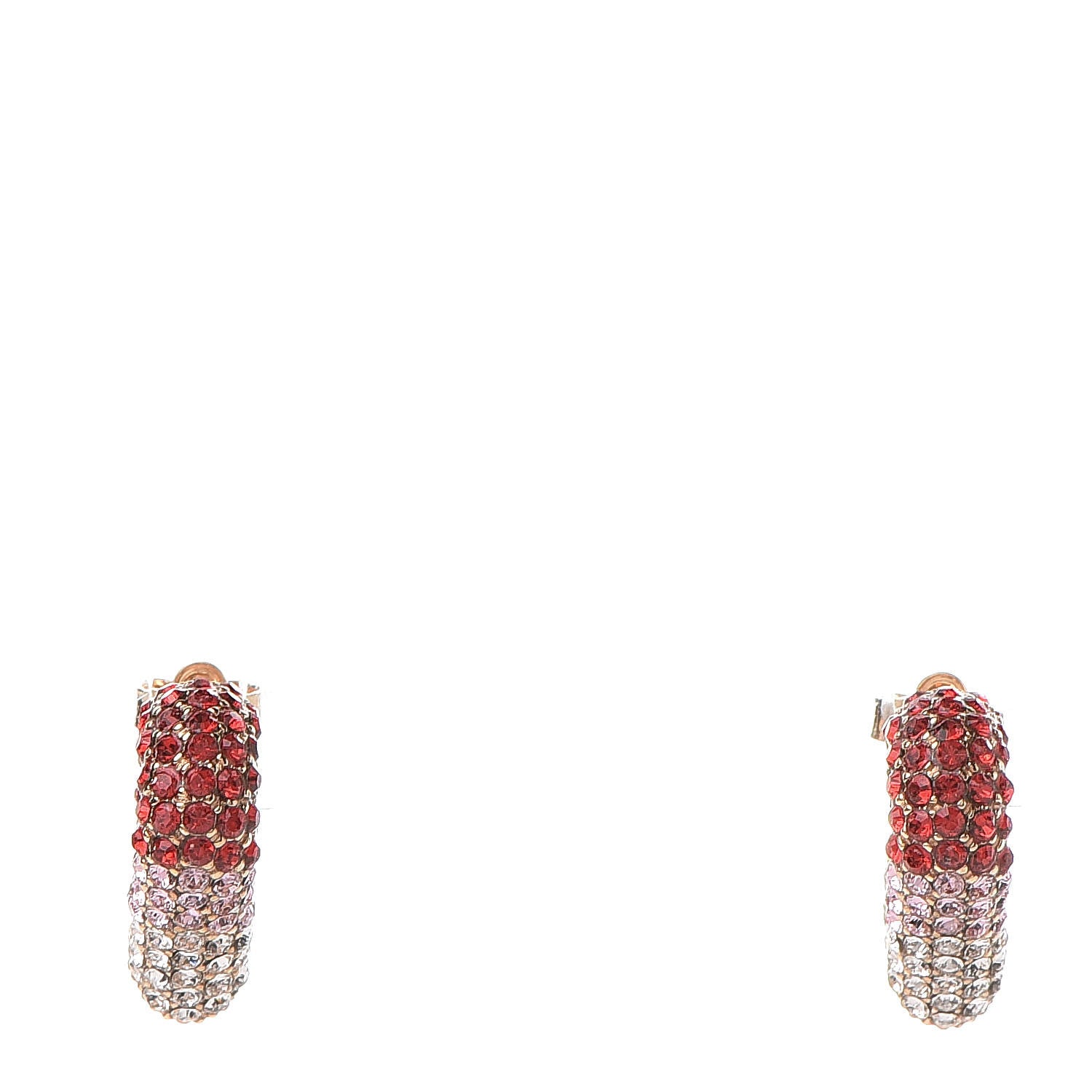 Louis Vuitton Swarovski LV and V Heart Strass Earring Rose Gold 2 of 4