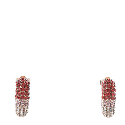 Louis Vuitton Swarovski LV and V Heart Strass Earring Rose Gold 2 of 4