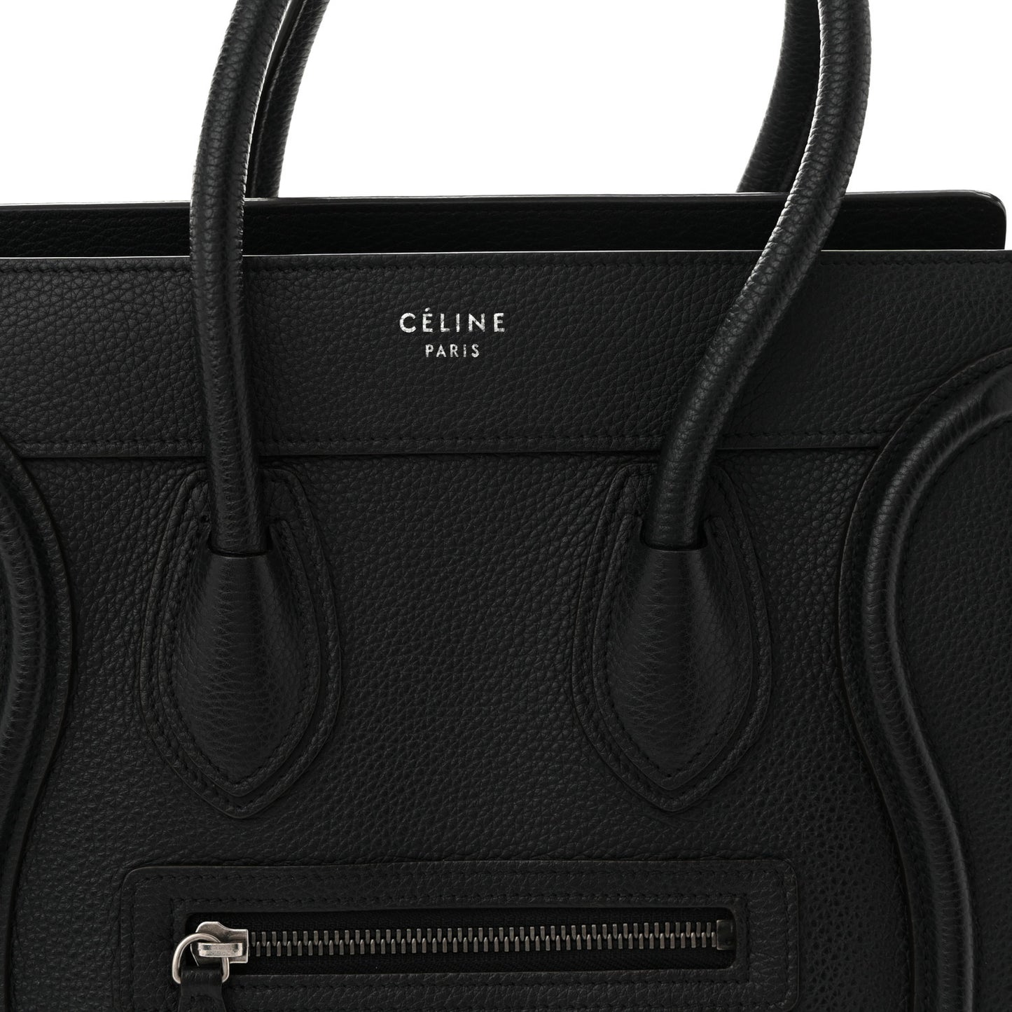 Drummed Calfskin Micro Luggage Black