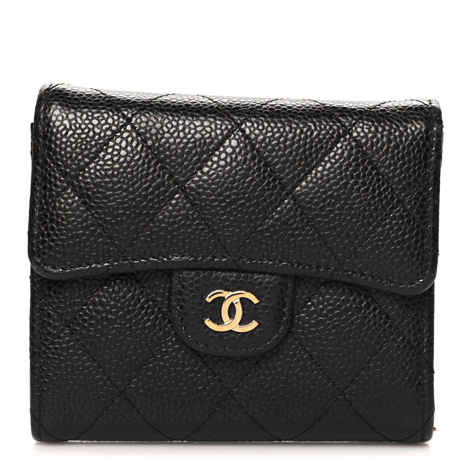 Chanel Caviar Quilted Compact Flap Wallet Black 1 of 10