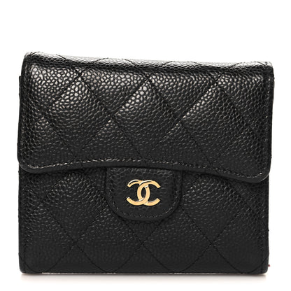 Chanel Caviar Quilted Compact Flap Wallet Black 1 of 10