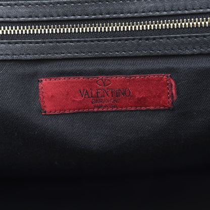 Valentino Garavani Vitello Rockstud Dome Shopper Black 6 of 16