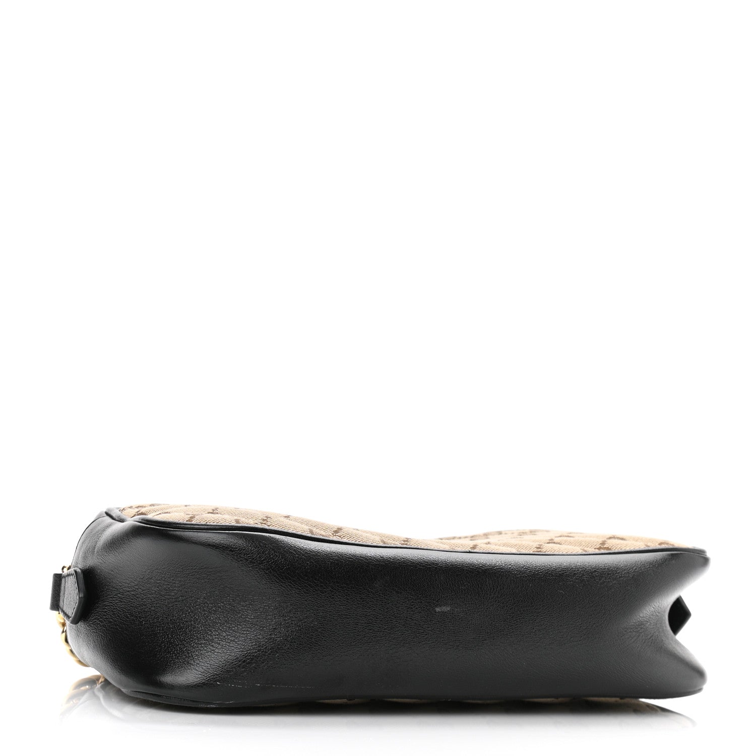 Gucci Monogram Matelasse Diagonal Small GG Marmont Chain Shoulder Bag Beige Black 4 of 13