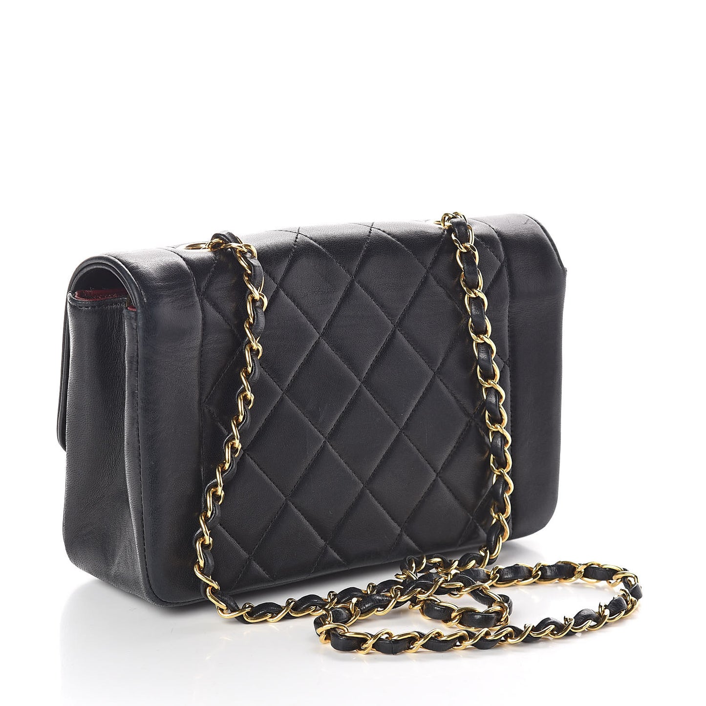 Lambskin Quilted Small Single Flap Black