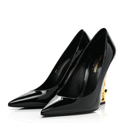 Saint Laurent Patent Opyum 110 Pumps 39 Black Gold 6 of 17