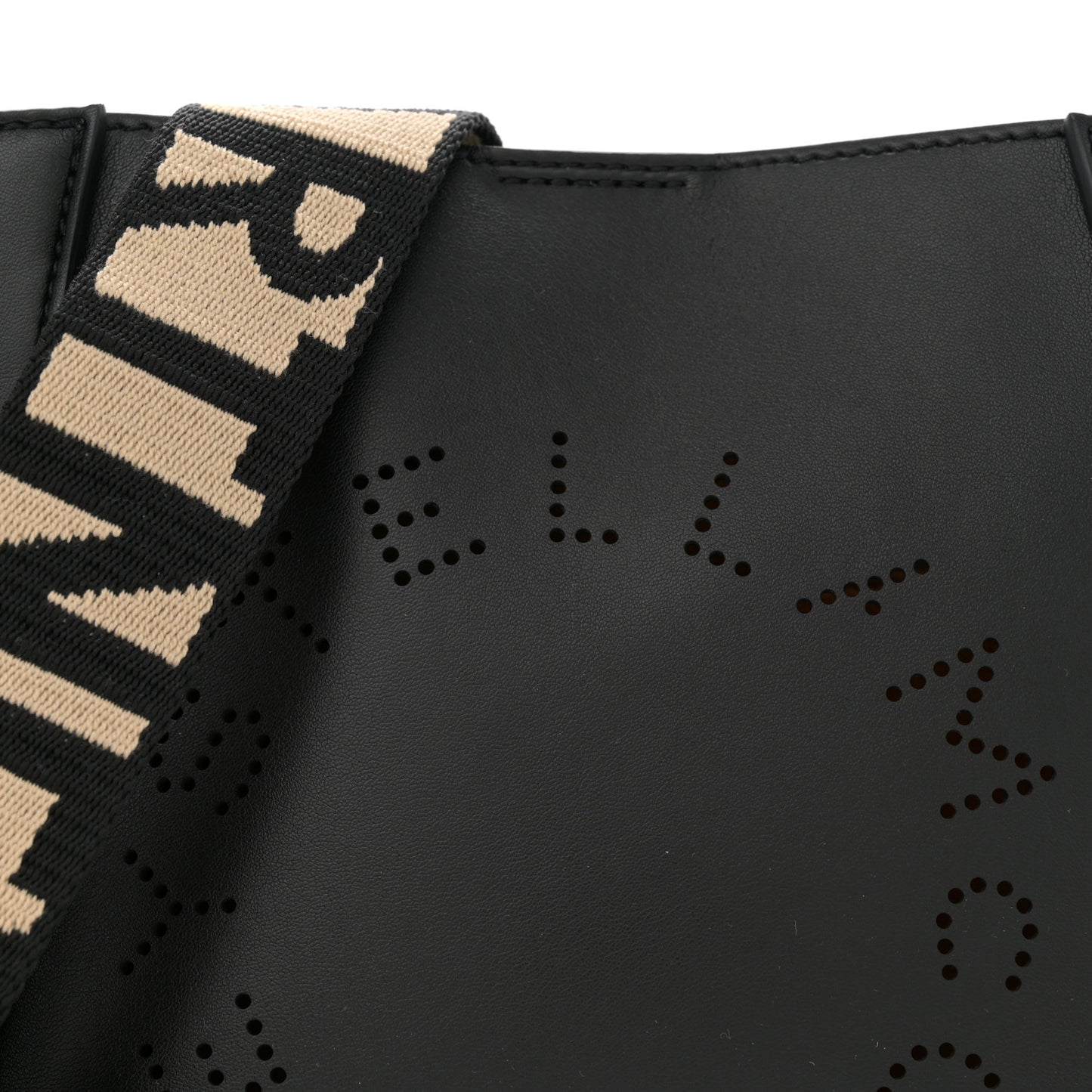 Eco Alter Nappa Perforated Logo Mini Crossbody Black