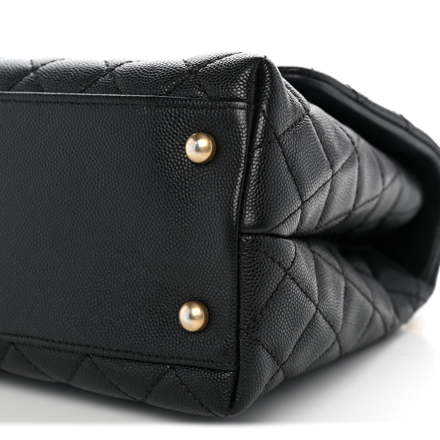 Chanel Caviar Lizard Quilted Small Coco Handle Flap Black 10 of 11