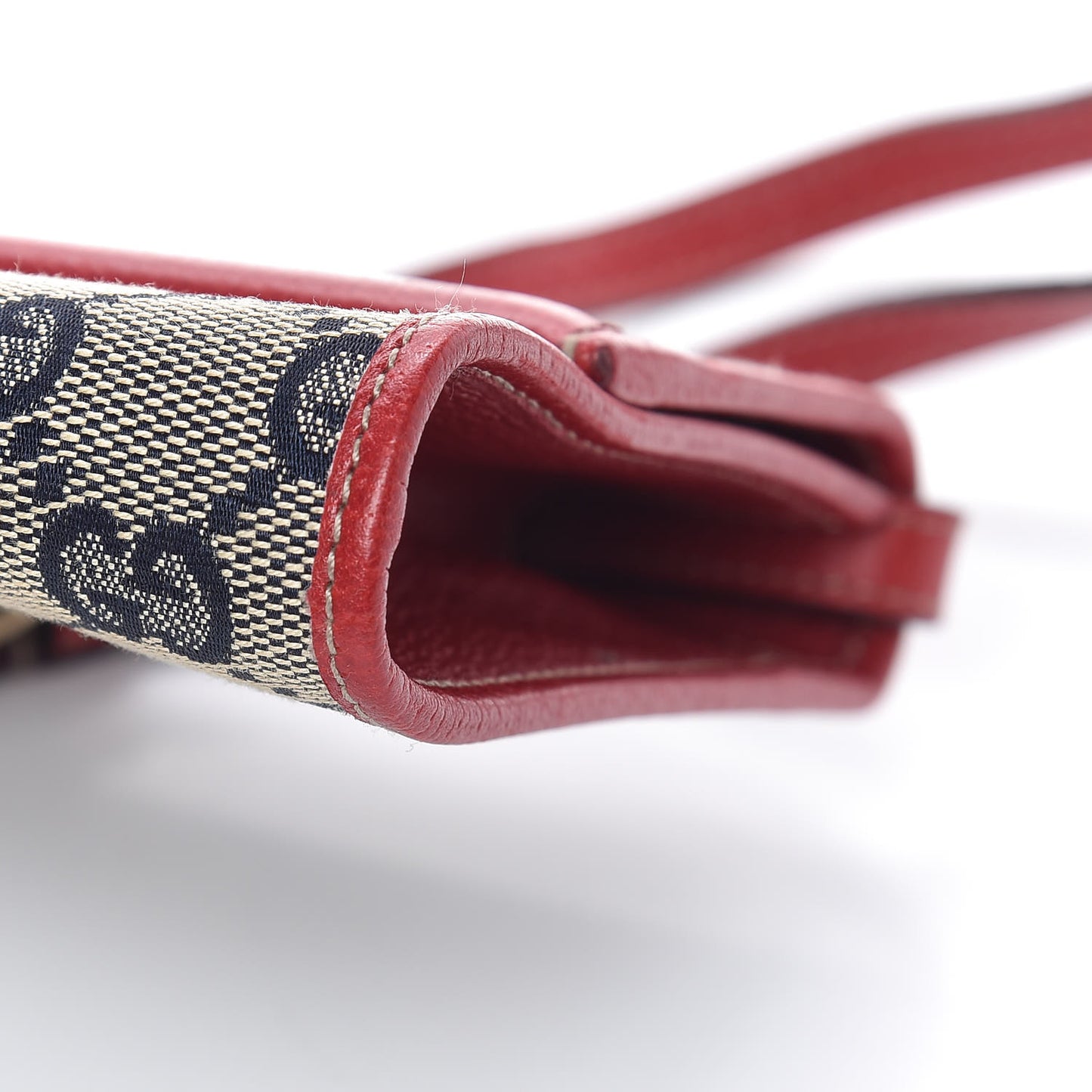 Monogram Bamboo Bar Clutch Navy Red