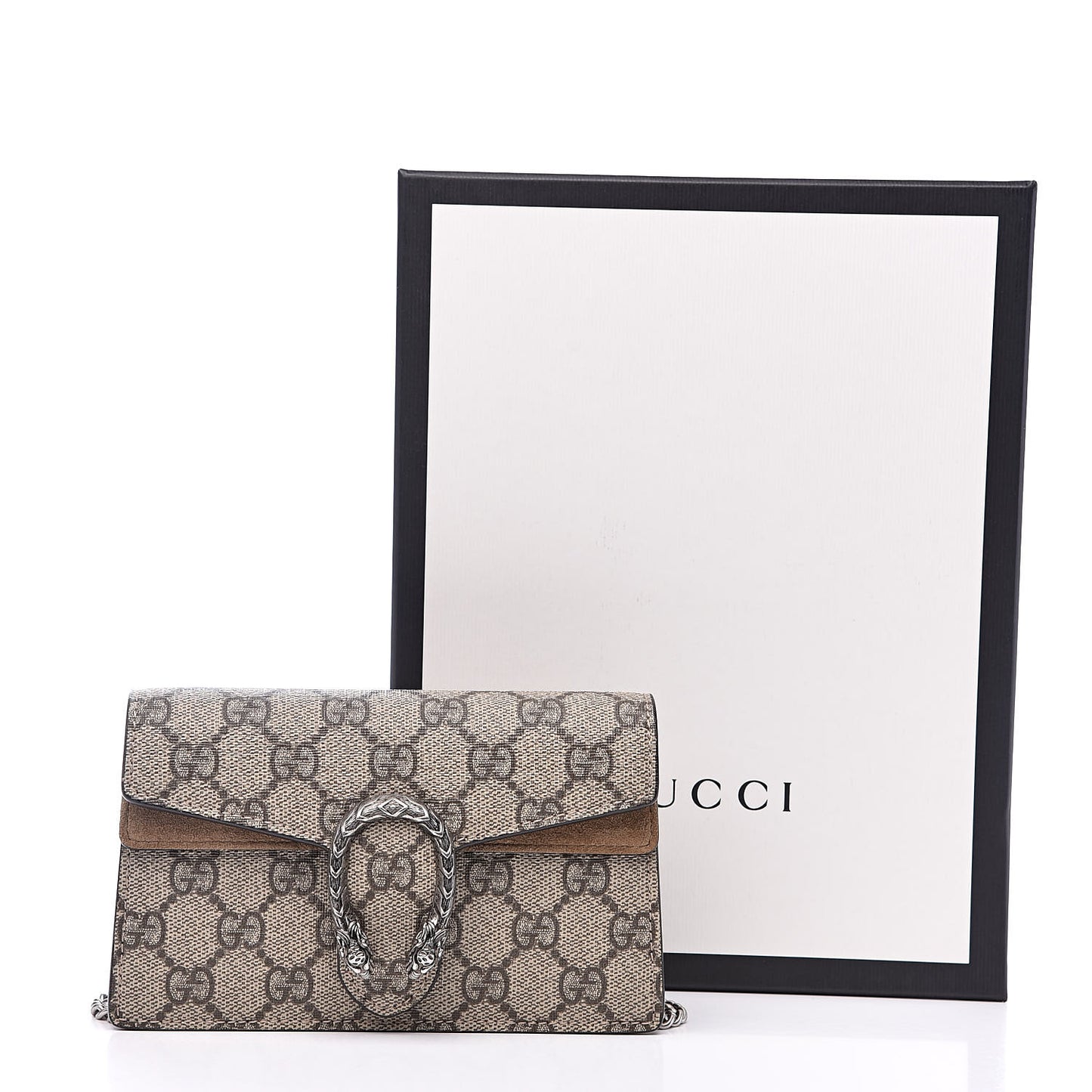 GG Supreme Monogram Super Mini Dionysus Shoulder Bag Taupe