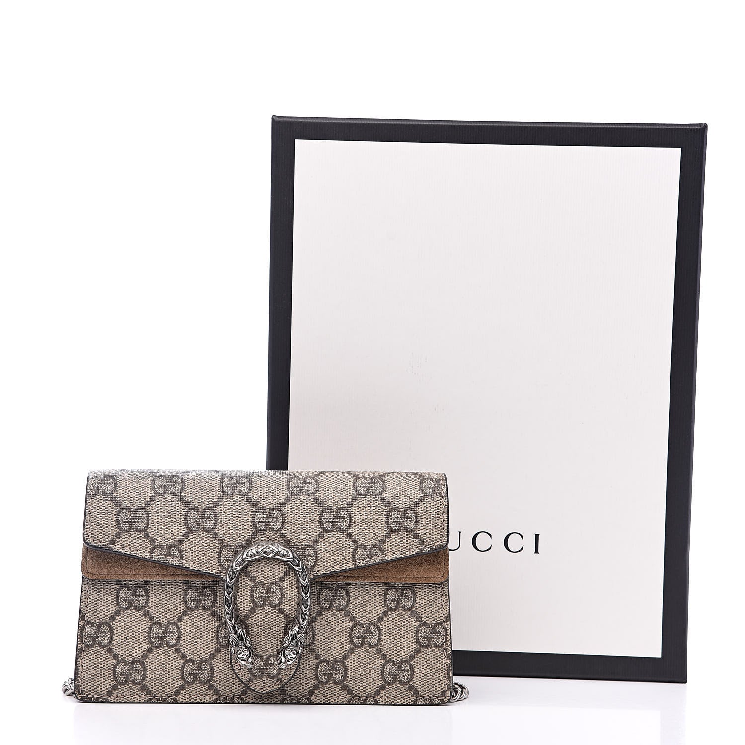 Gucci GG Supreme Monogram Super Mini Dionysus Shoulder Bag Taupe 12 of 12