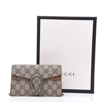 Gucci GG Supreme Monogram Super Mini Dionysus Shoulder Bag Taupe 12 of 12