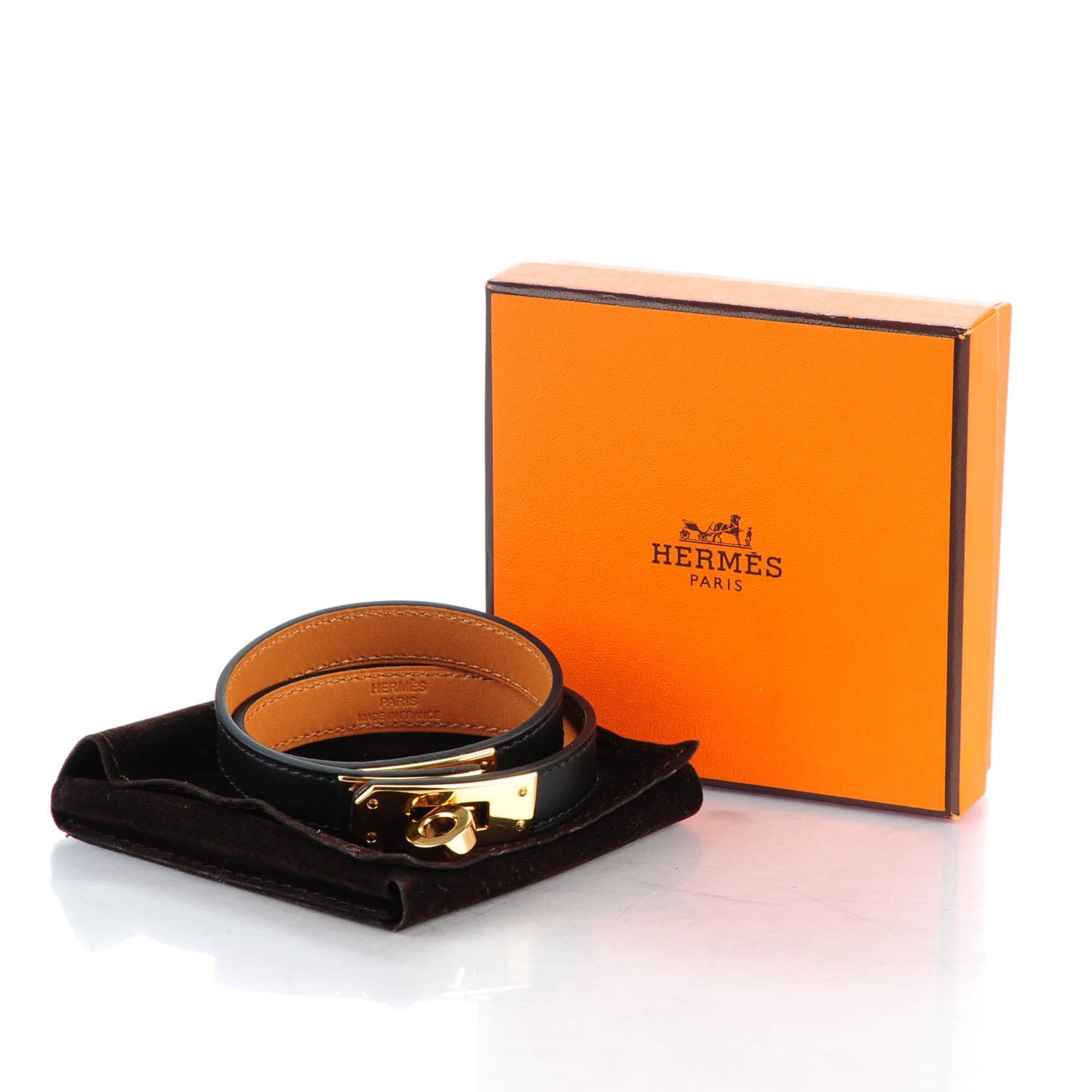 Hermes Chamonix Kelly Double Tour Bracelet M Black 7 of 7