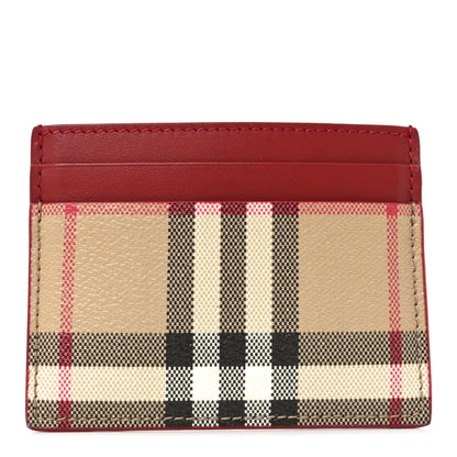 Burberry Vintage Check Calfskin Card Case Red 1 of 7