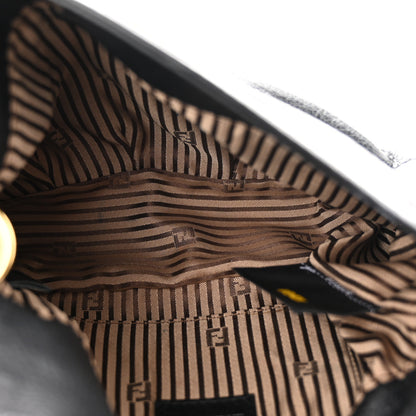 Fendi Vitello Flamingo Fendista Pouchette Crossbody Black 5 of 10