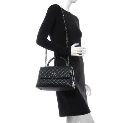 Chanel Caviar Quilted Small Coco Handle Flap Black 2 of 12