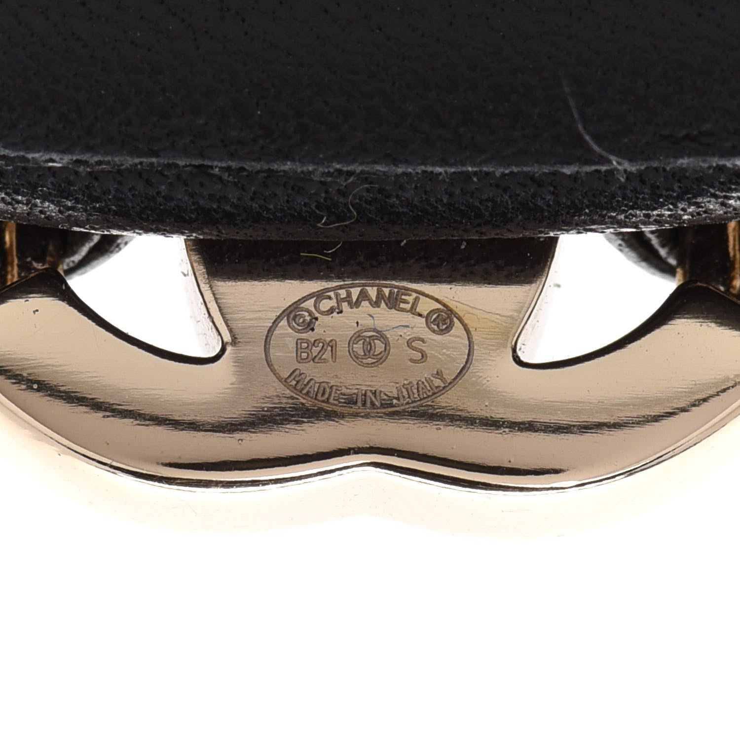 Chanel Metal Lambskin CC Turnlock Chain Headband Gold Black 5 of 6