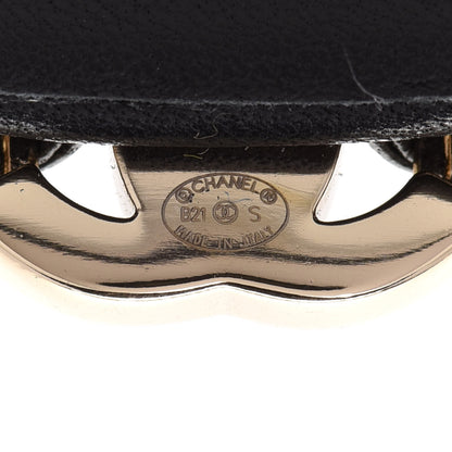 Chanel Metal Lambskin CC Turnlock Chain Headband Gold Black 5 of 6