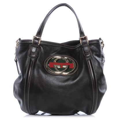 Gucci Leather Medium Britt Bag Dark Brown 1 of 7