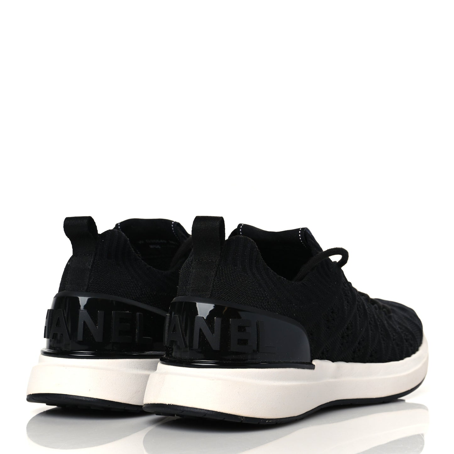 Fabric Logo Sneakers 38.5 Black