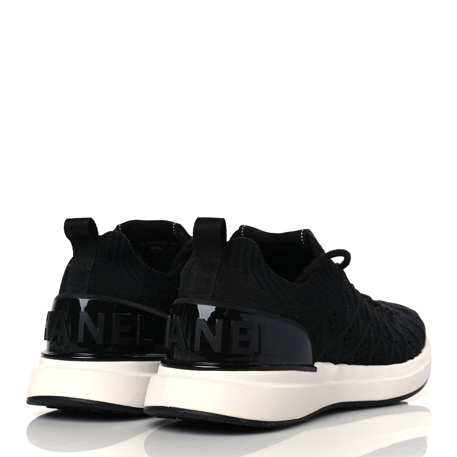 Chanel Fabric Logo Sneakers 38.5 Black 4 of 7