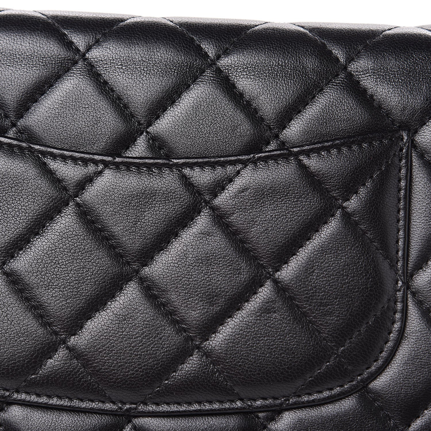 Chanel Lambskin Quilted Wallet On Chain WOC Black 11 of 12