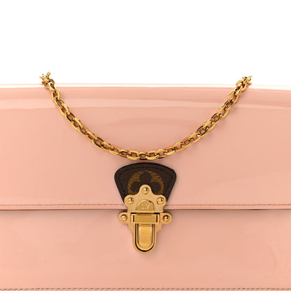 Louis Vuitton Patent Calfskin Monogram Cherrywood Chain Wallet Rose Ballerine 7 of 11