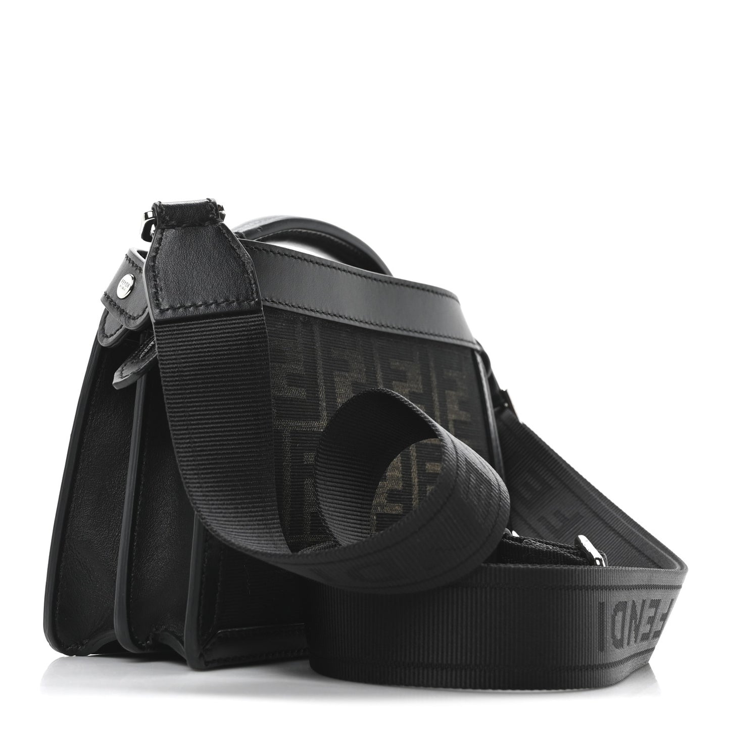 Eclissi Jacquard Vitello King FF Peekaboo I See U X Cross Satchel Tobacco Moro Black