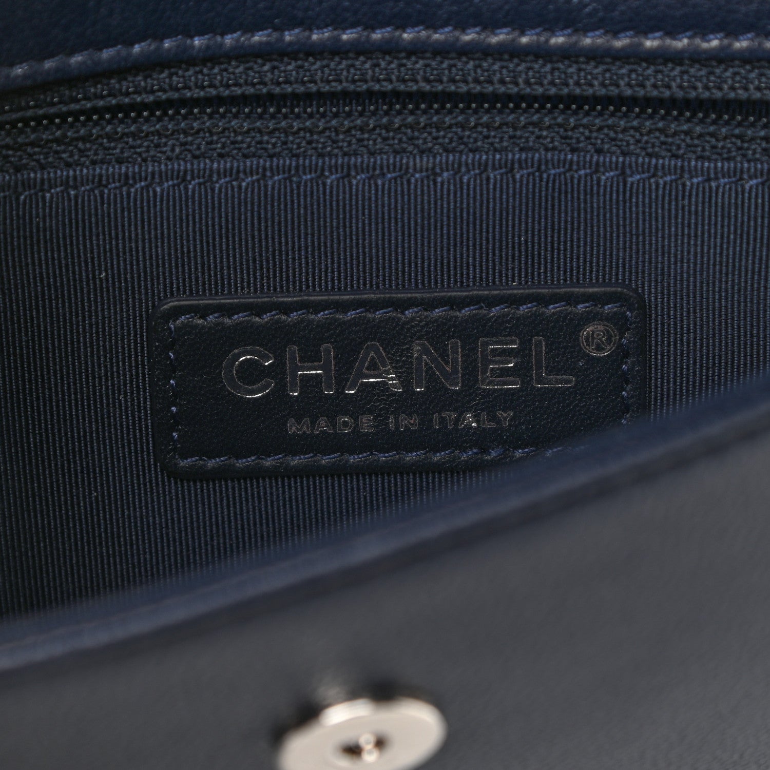 Chanel Sheepskin Quilted Small Vintage Mademoiselle Flap Dark Navy 6 of 11
