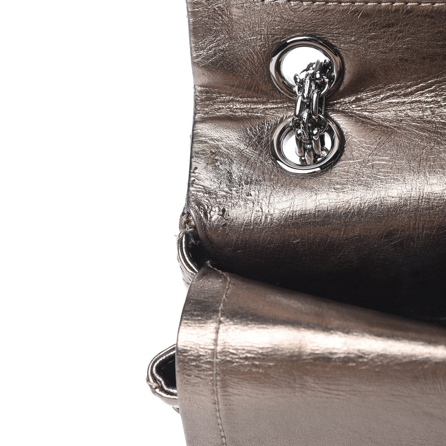 Metallic Aged Calfskin Quilted 2.55 Reissue 227 Flap Bronze